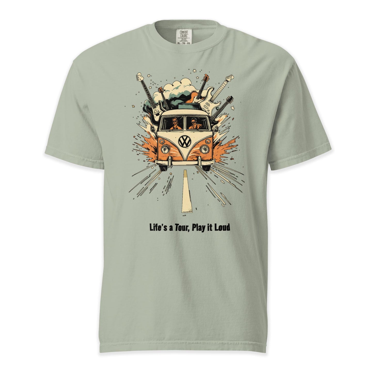 Life’s a Tour, Play it Loud T-Shirt | Comfort Colors Premium Music T-Shirt