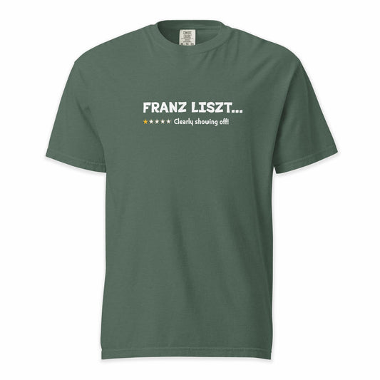 Franz Liszt – A Playful Classical Review | Comfort Colors Premium Music T-Shirt