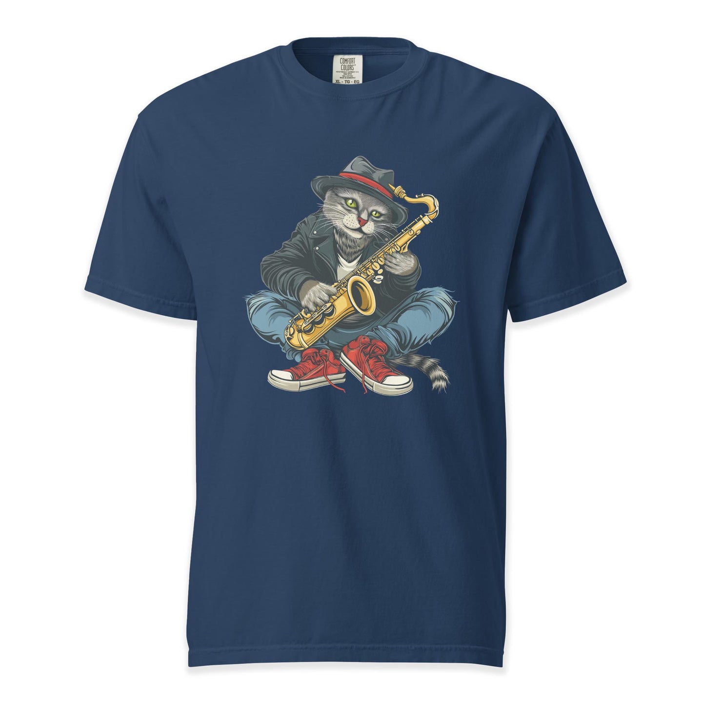 Cool Cat Sax | Comfort Colors Premium Music T-Shirt