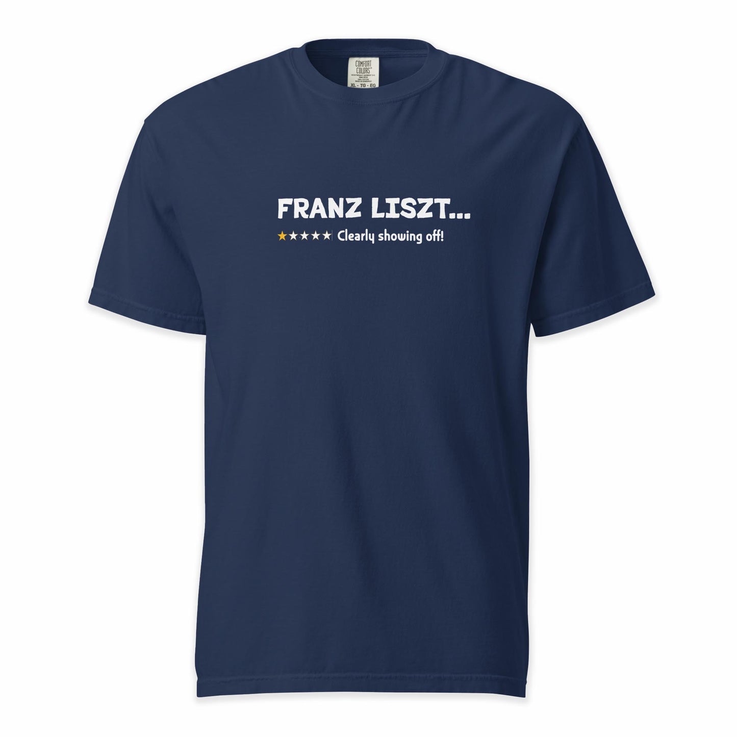 Franz Liszt – A Playful Classical Review | Comfort Colors Premium Music T-Shirt
