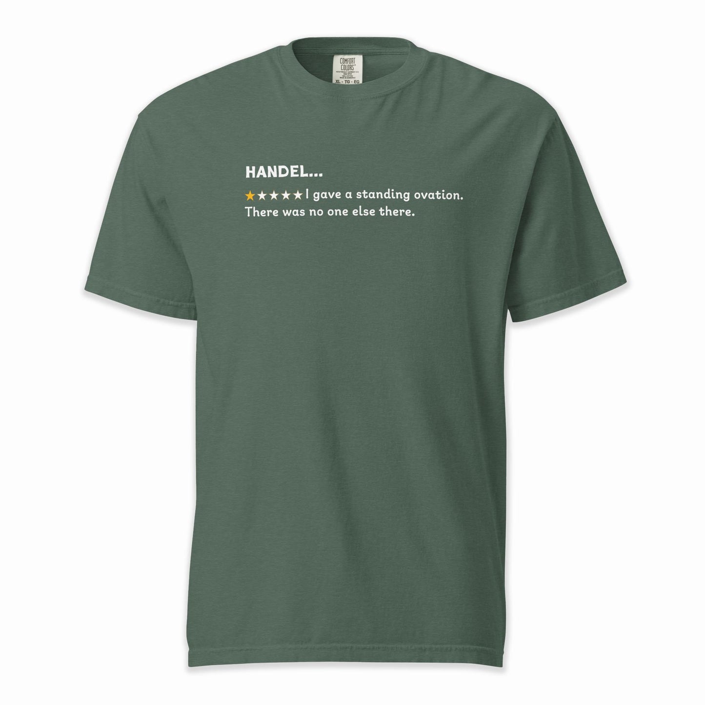 George Frideric Handel – A Playful Classical Review | Comfort Colors Premium Music T-Shirt