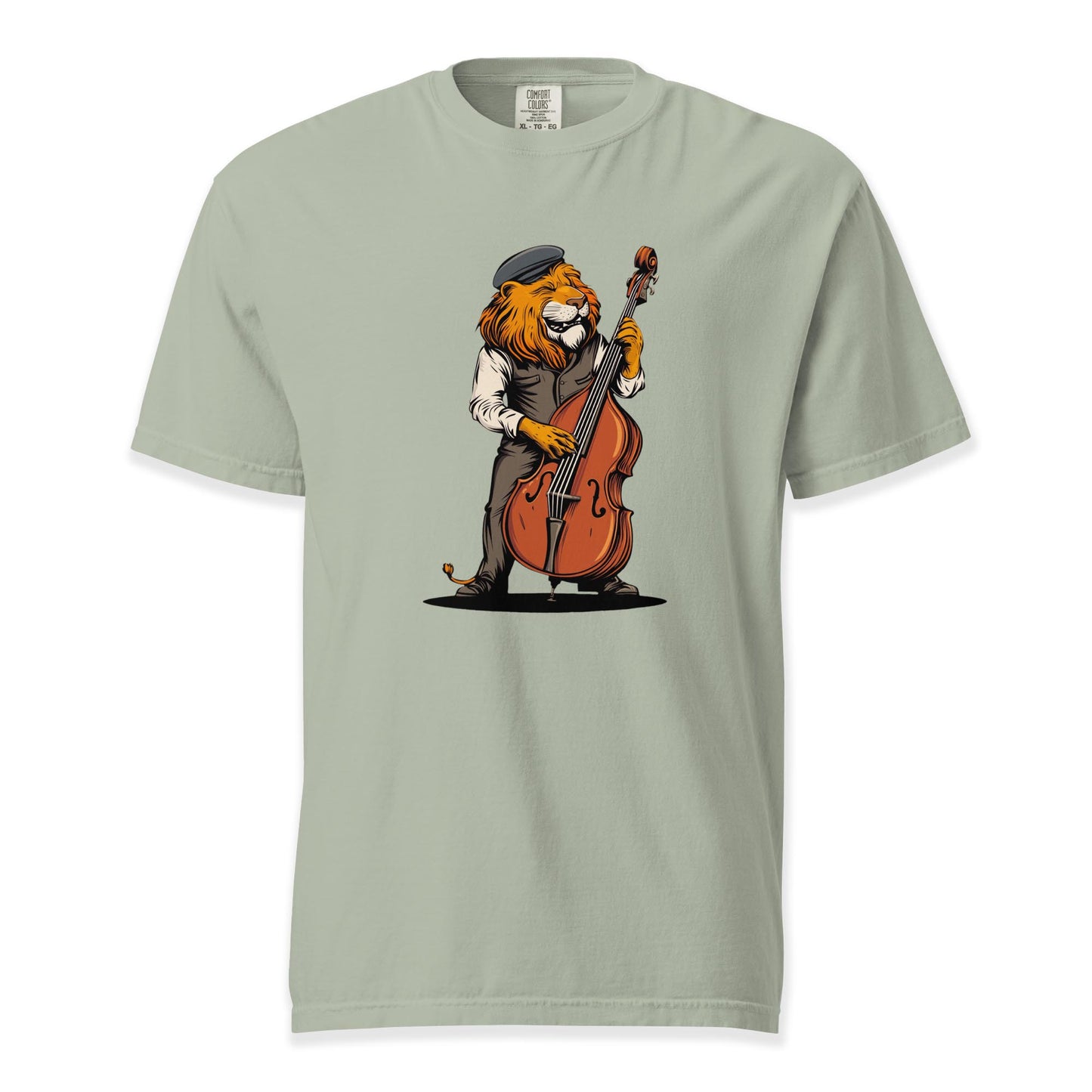 Lion Bass Player Tee | Comfort Colors Premium Music T-Shirt