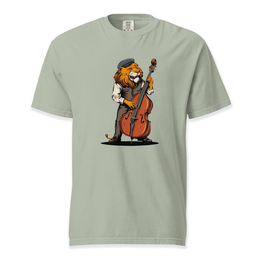 Lion Bass Player | Comfort Colors Premium Music T-Shirt