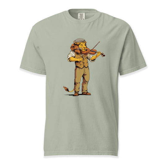 King of the Strings – Vintage Lion Violin | Comfort Colors Premium Music T-Shirt