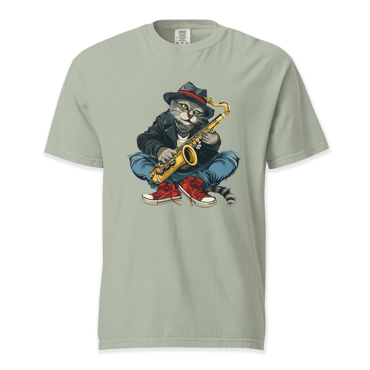 Cool Cat Sax | Comfort Colors Premium Music T-Shirt