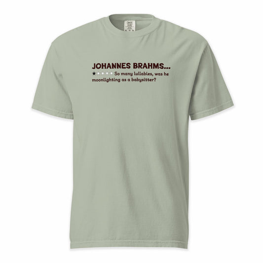 Johannes Brahms – A Playful Classical Review | Comfort Colors Premium Music T-Shirt