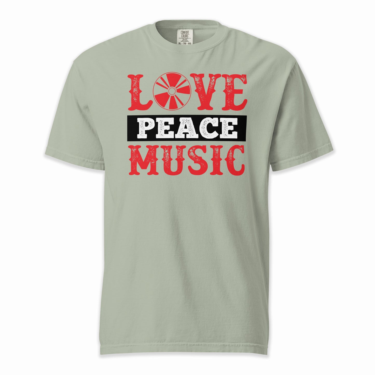 Love Peace Music | Comfort Colors Premium Music T-Shirt