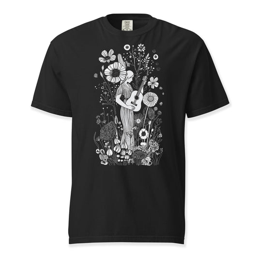 Guitarist in Bloom T-Shirt | Comfort Colors Premium Music T-Shirt