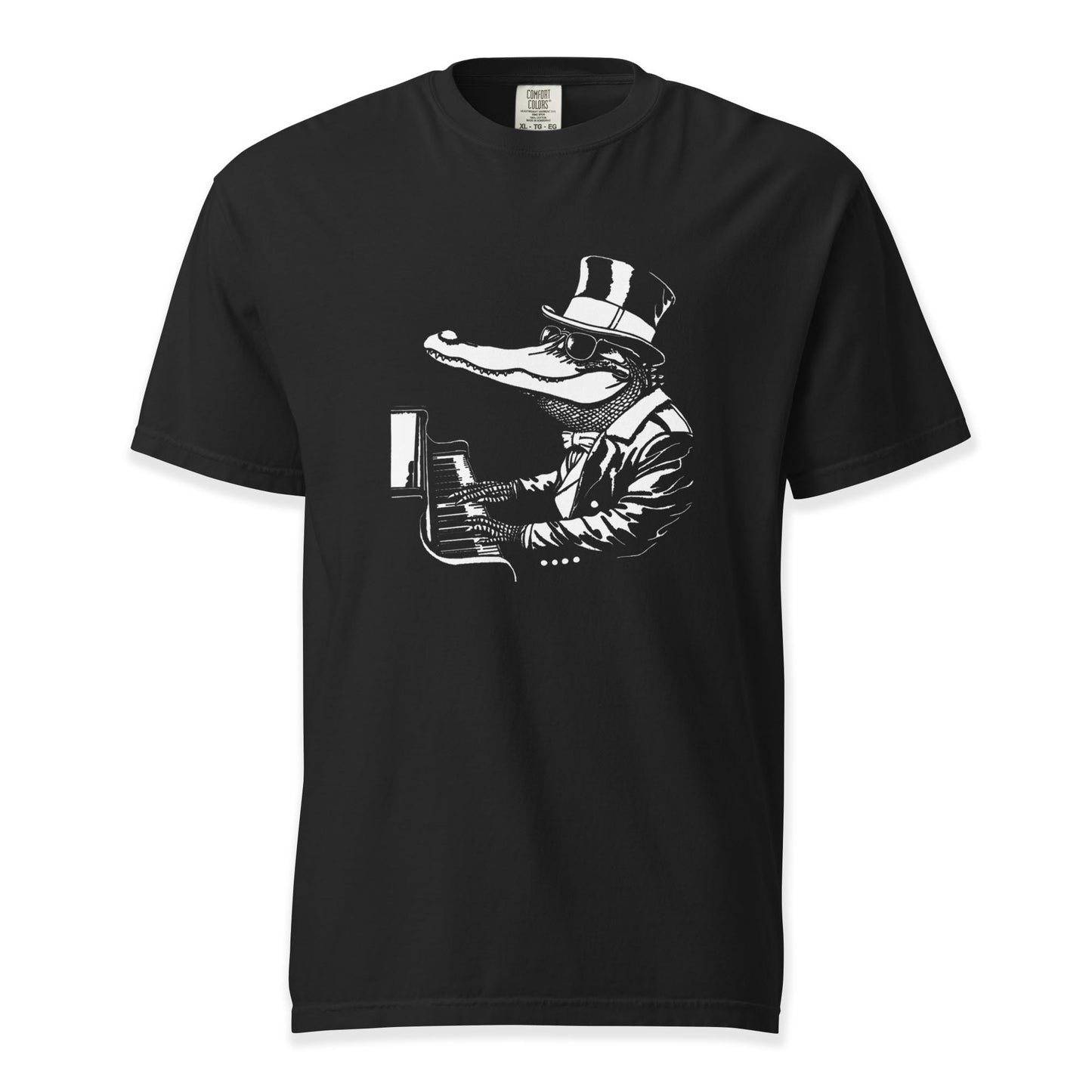 Piano Gator (Light Ink) | Comfort Colors Premium Music T-Shirt