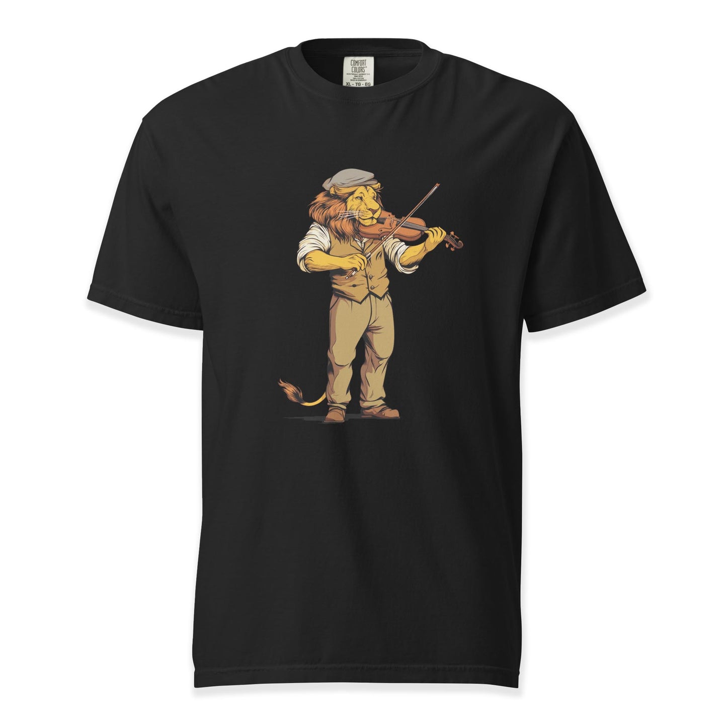 King of the Strings – Vintage Lion Violin | Comfort Colors Premium Music T-Shirt