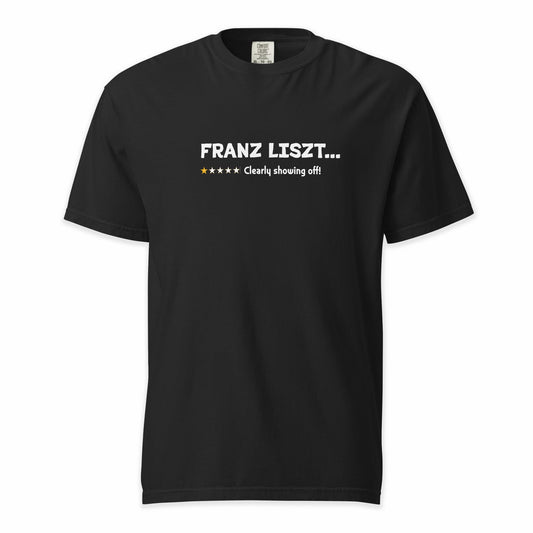 Franz Liszt – A Playful Classical Review | Comfort Colors Premium Music T-Shirt