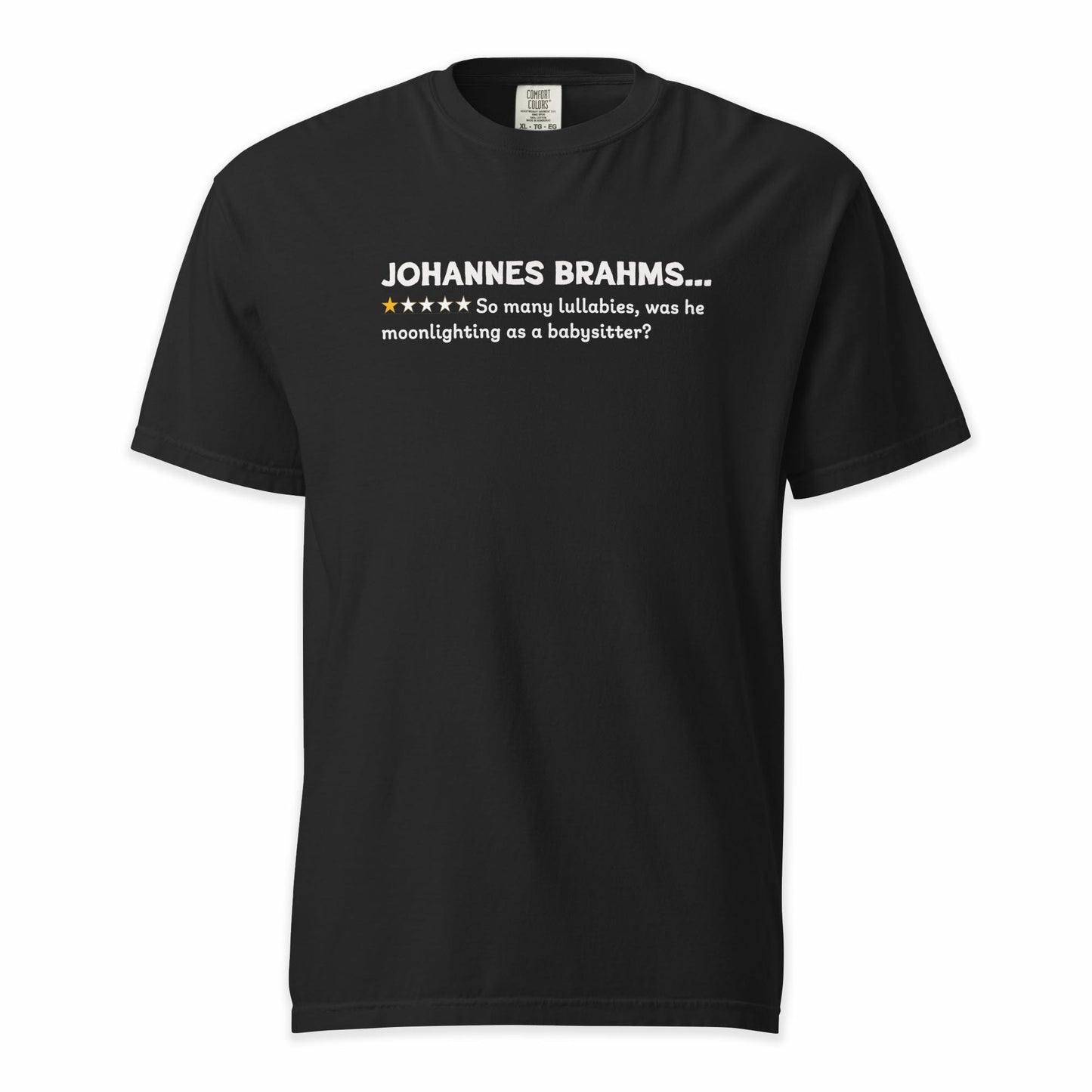 Johannes Brahms – A Playful Classical Review | Comfort Colors Premium Music T-Shirt