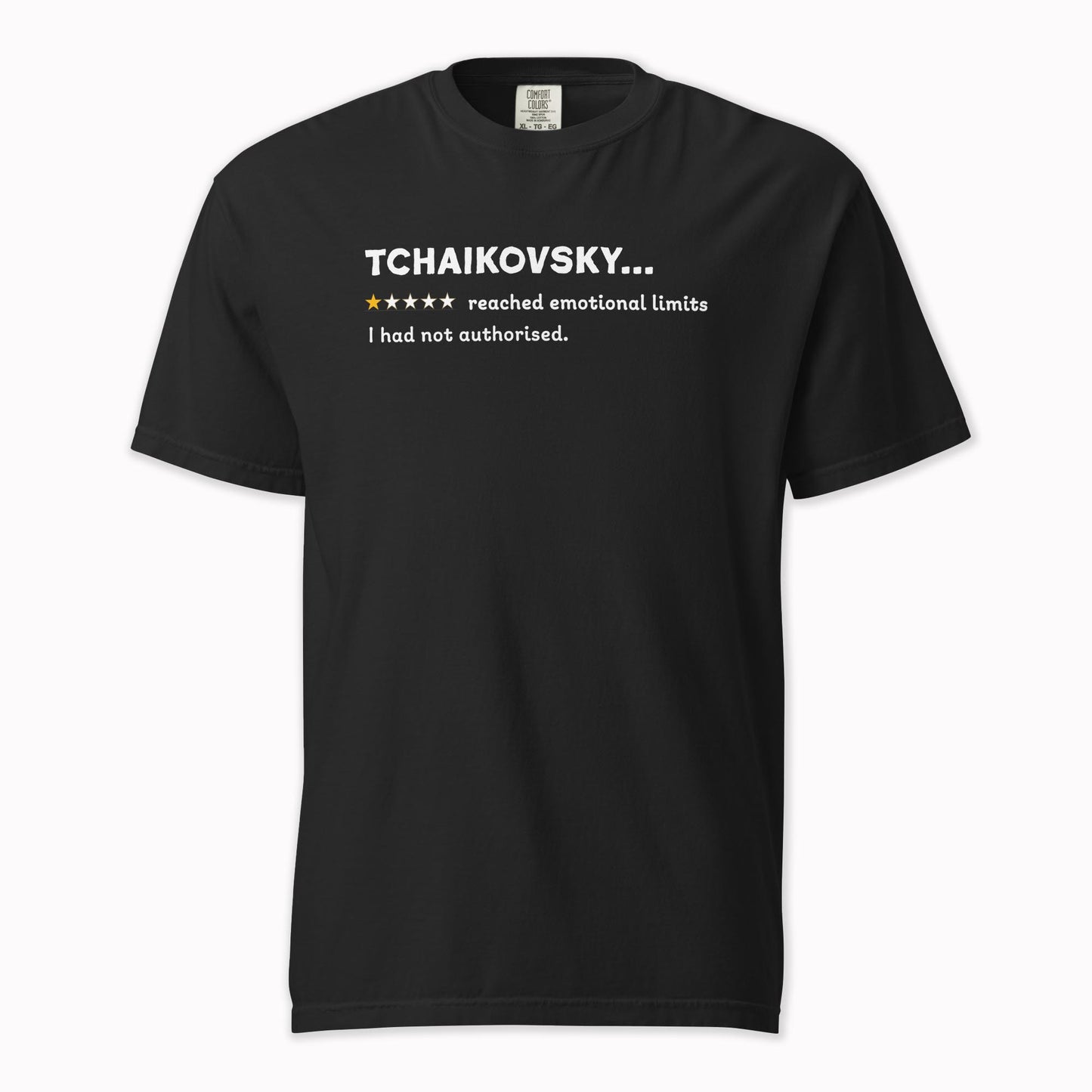 Tchaikovsky – A Playful Classical Review | Comfort Colors Premium Music T-Shirt