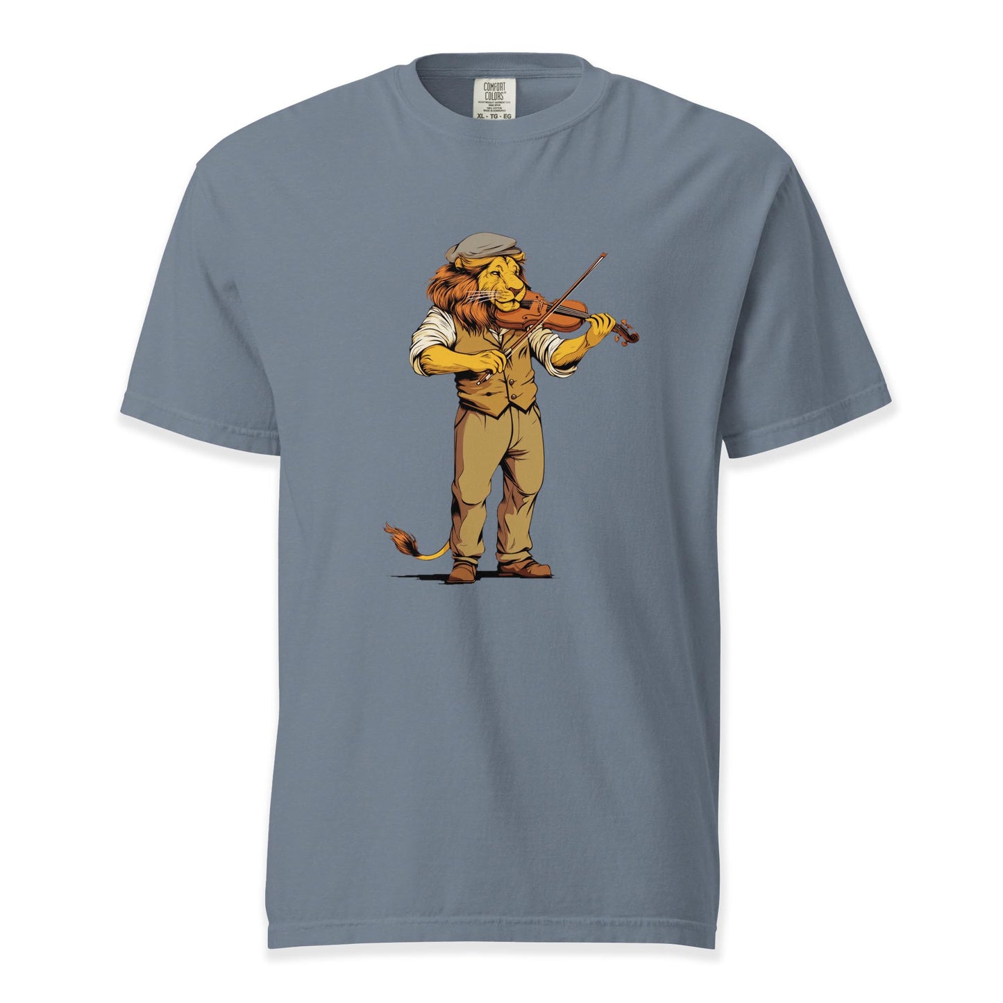 King of the Strings – Vintage Lion Violin | Comfort Colors Premium Music T-Shirt