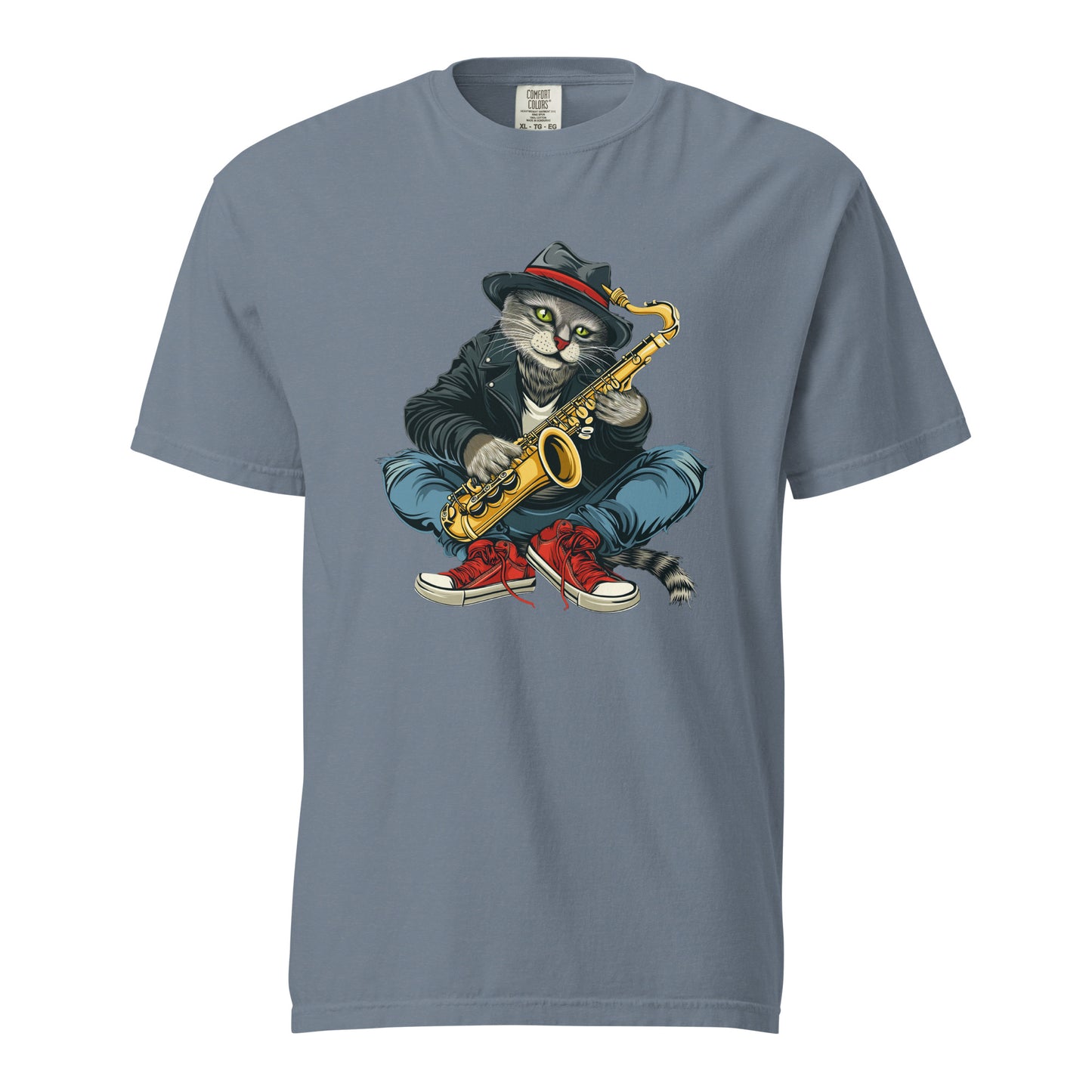 Cool Cat Sax | Comfort Colors Premium Music T-Shirt