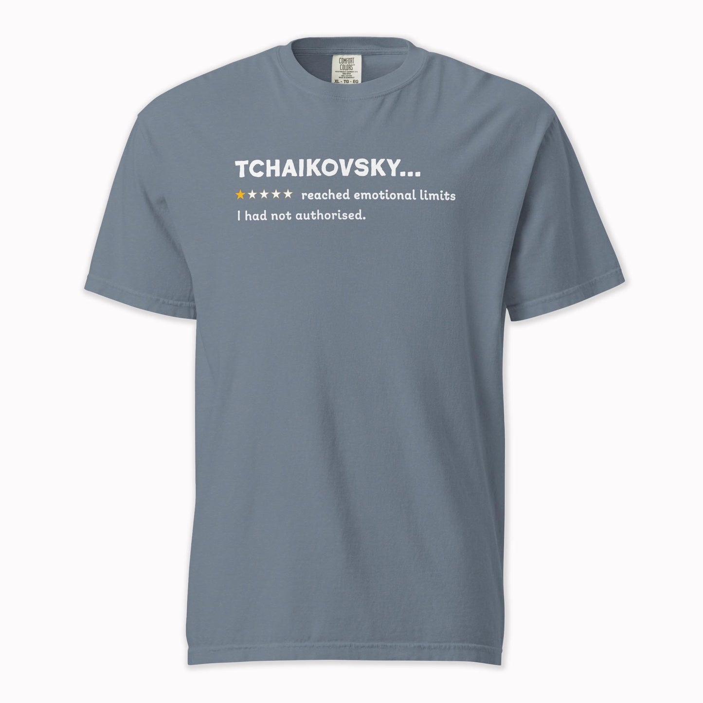 Tchaikovsky – A Playful Classical Review | Comfort Colors Premium Music T-Shirt