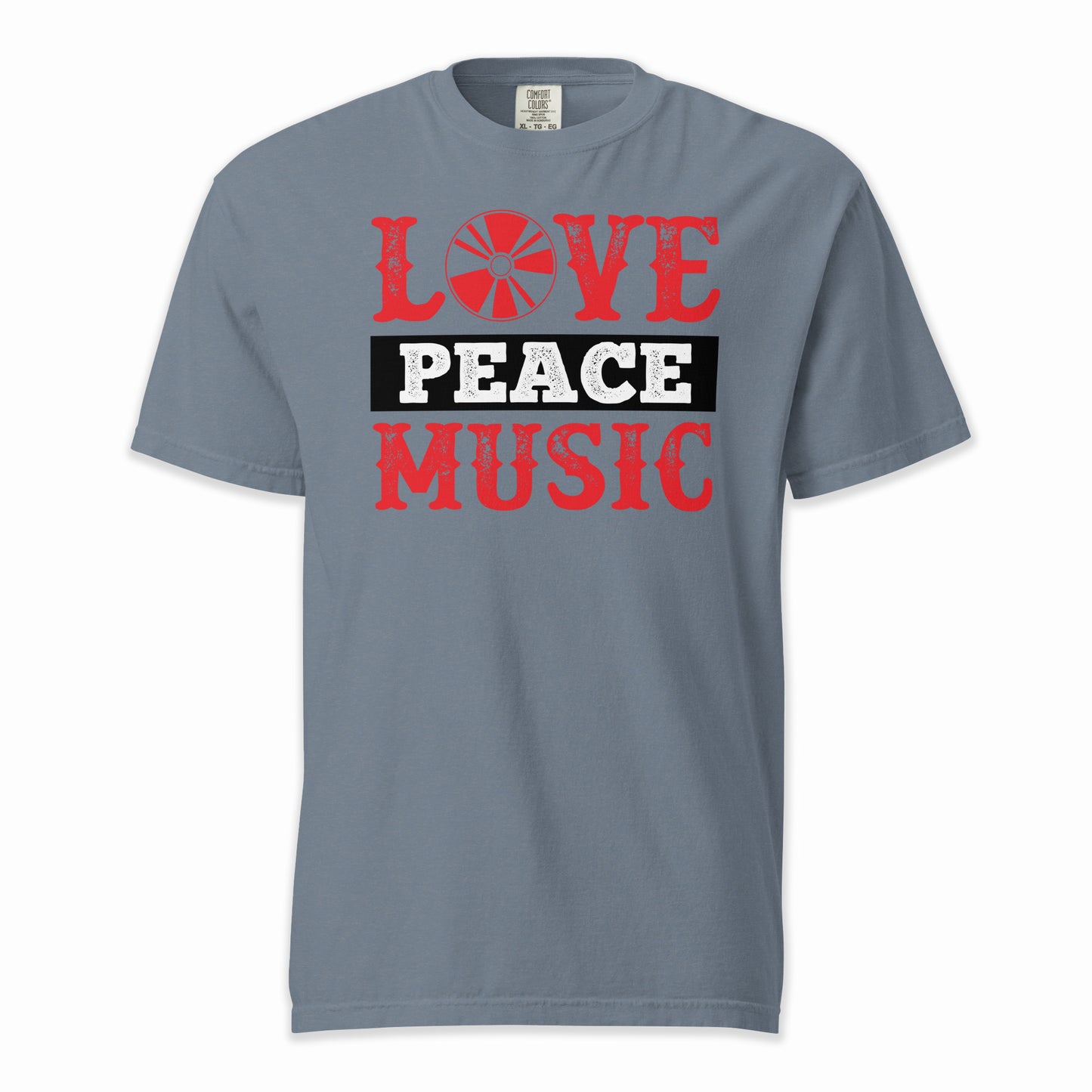 Love Peace Music | Comfort Colors Premium Music T-Shirt