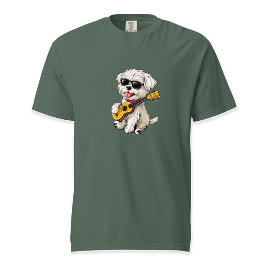 Strum Pooch – Ukulele Dog Tee | Comfort Colors Premium Music T-Shirt