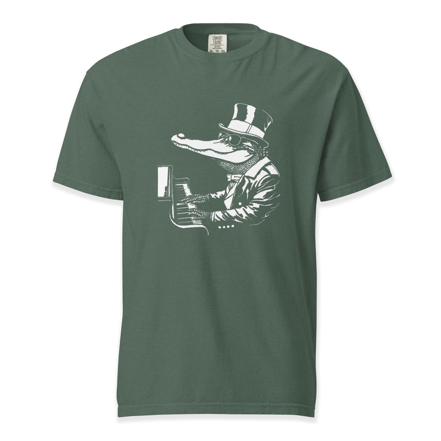 Piano Gator (Light Ink) | Comfort Colors Premium Music T-Shirt