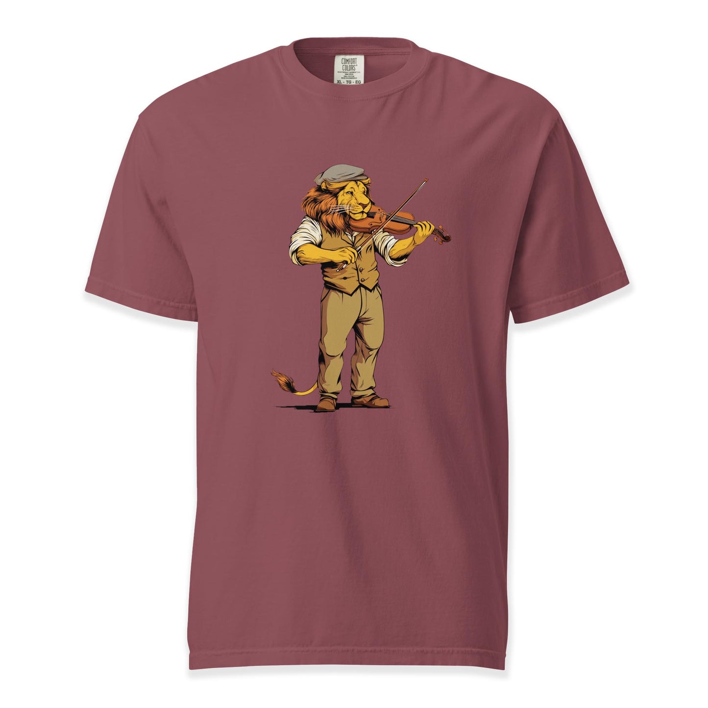 King of the Strings – Vintage Lion Violin | Comfort Colors Premium Music T-Shirt