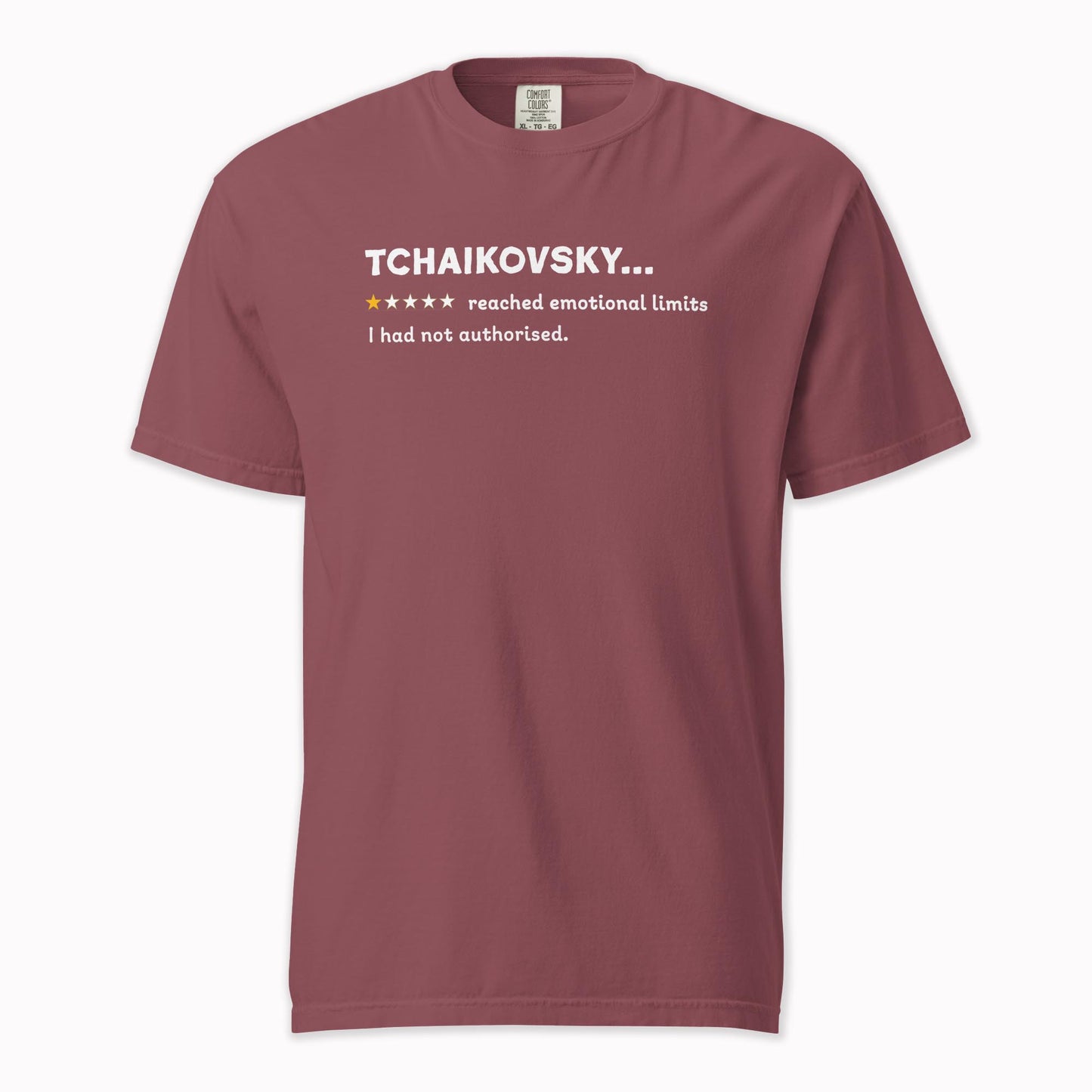 Tchaikovsky – A Playful Classical Review | Comfort Colors Premium Music T-Shirt