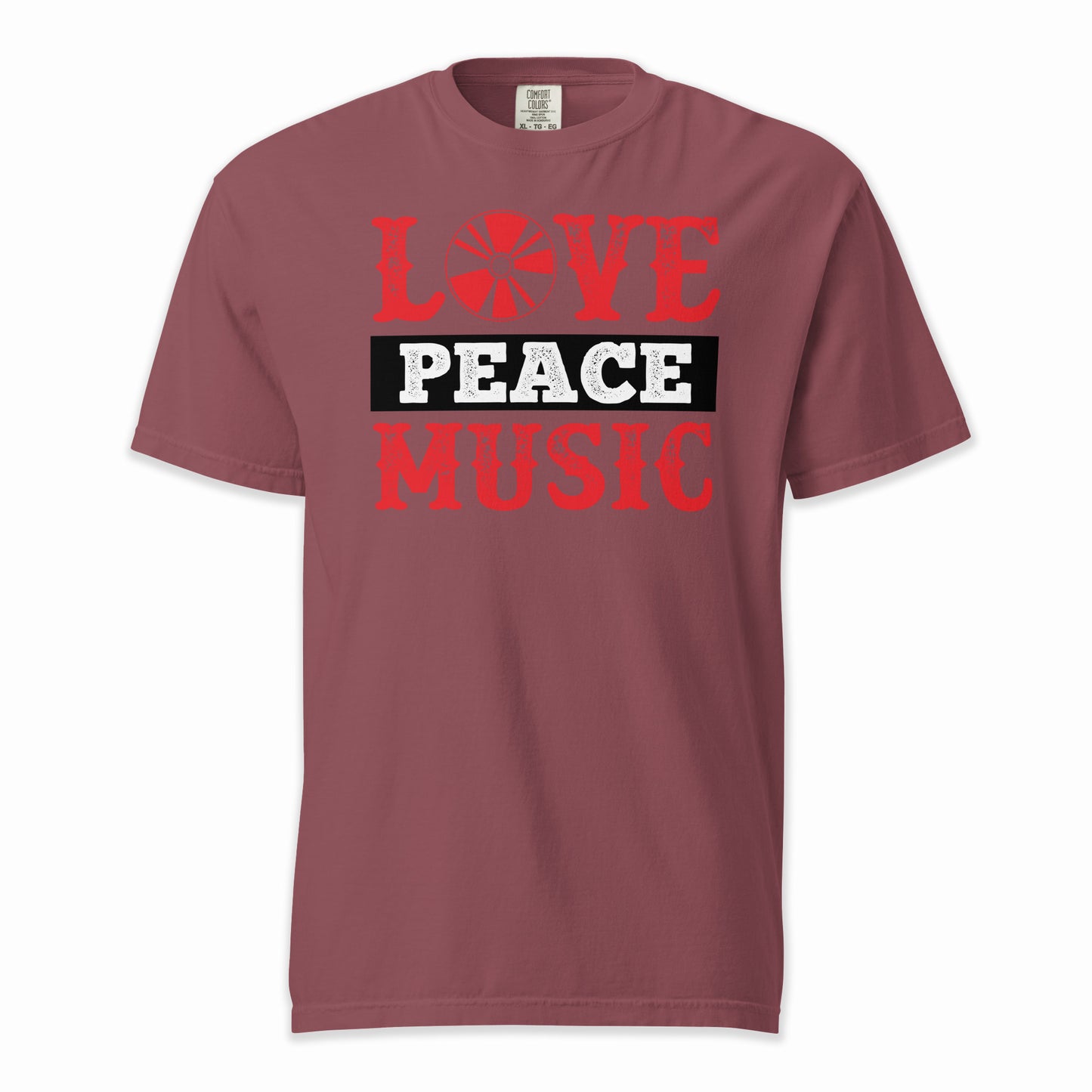 Love Peace Music | Comfort Colors Premium Music T-Shirt