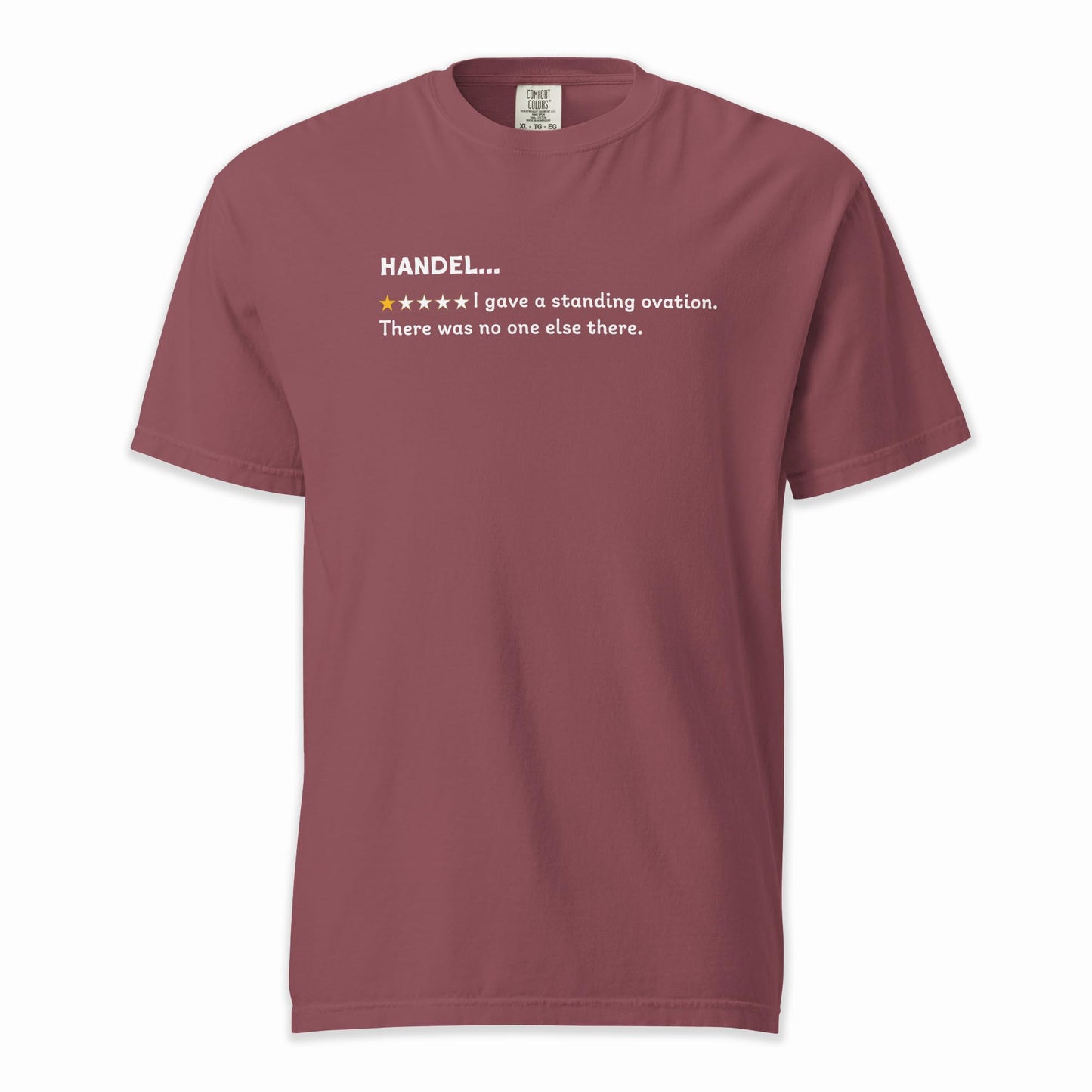 George Frideric Handel – A Playful Classical Review | Comfort Colors Premium Music T-Shirt