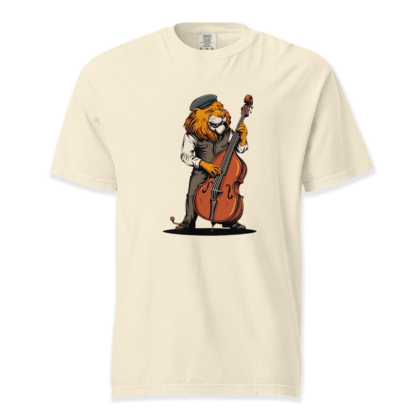 Lion Bass Player Tee | Comfort Colors Premium Music T-Shirt