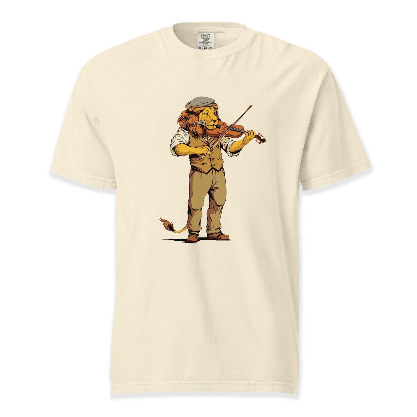 King of the Strings – Vintage Lion Violin | Comfort Colors Premium Music T-Shirt