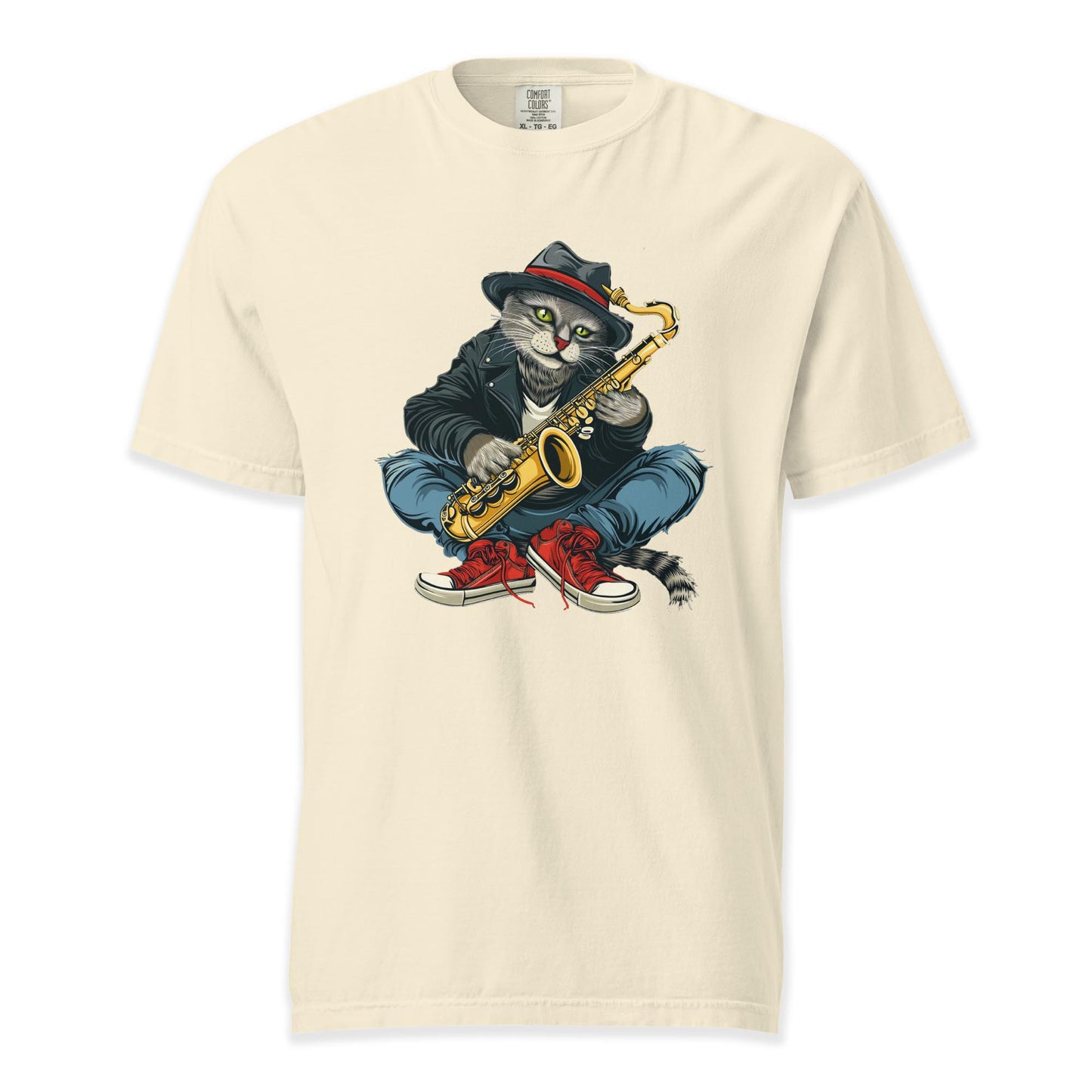 Cool Cat Sax | Comfort Colors Premium Music T-Shirt