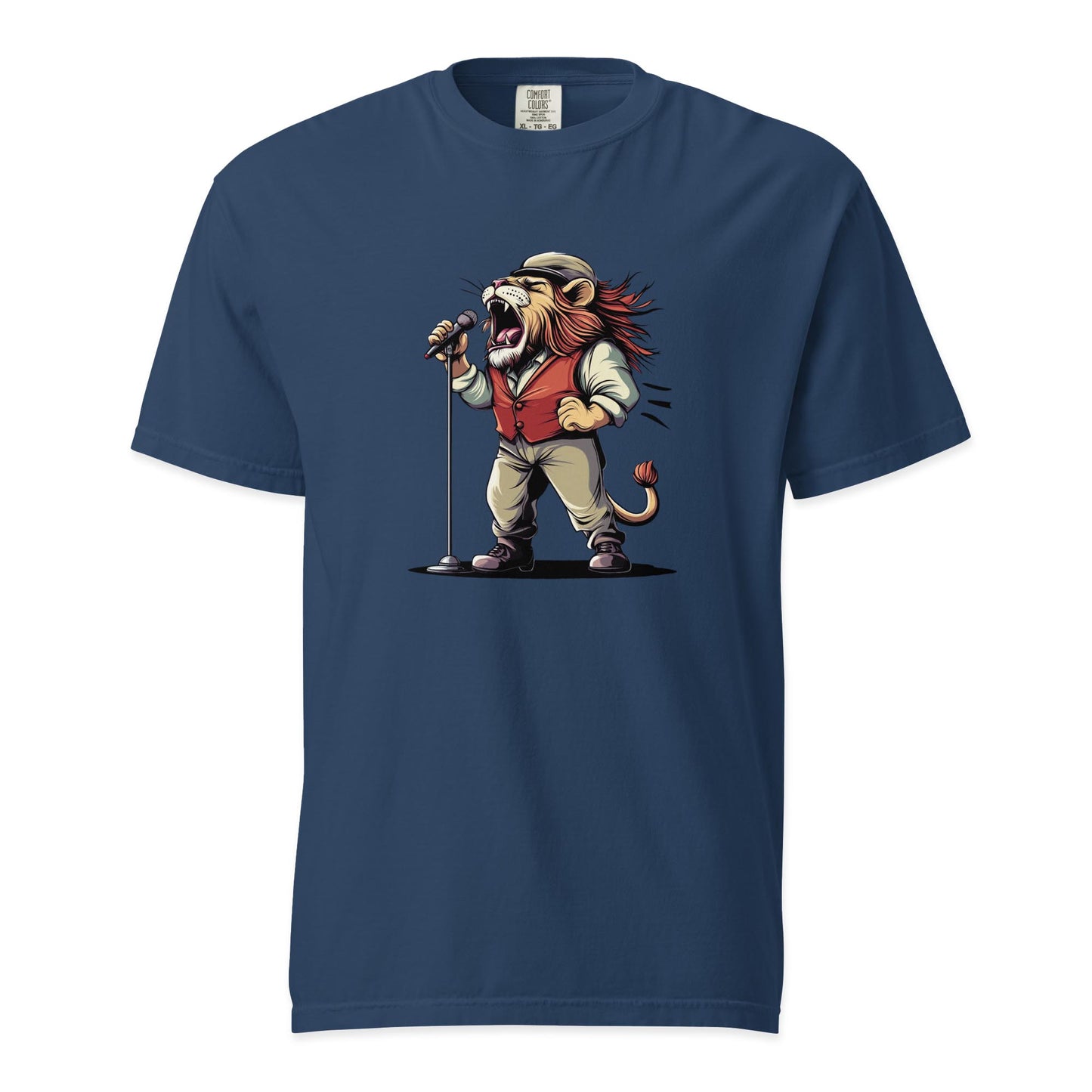 Roar Frontman – Singing Lion | Comfort Colors Premium Music T-Shirt