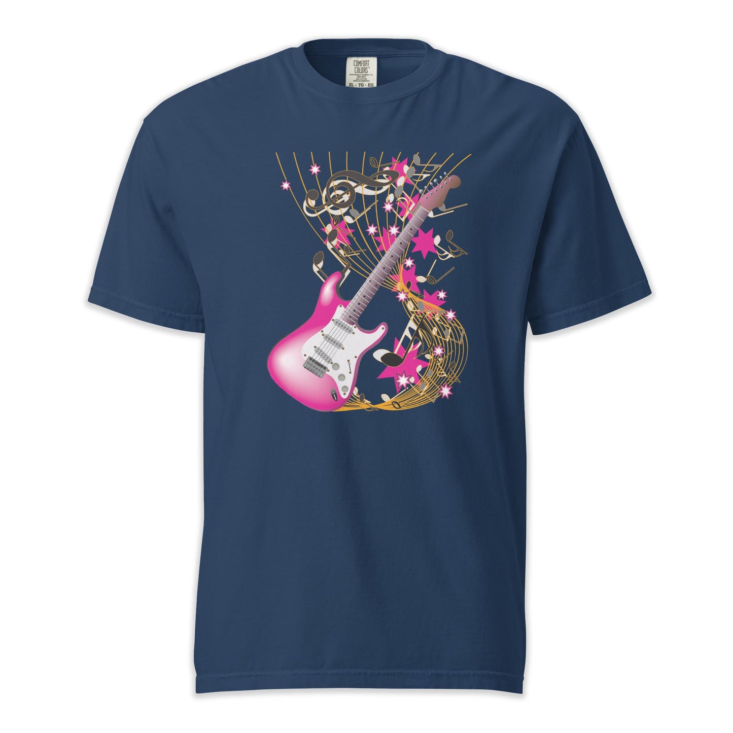 Pink Starburst Guitar | Comfort Colors Premium Music T-Shirt