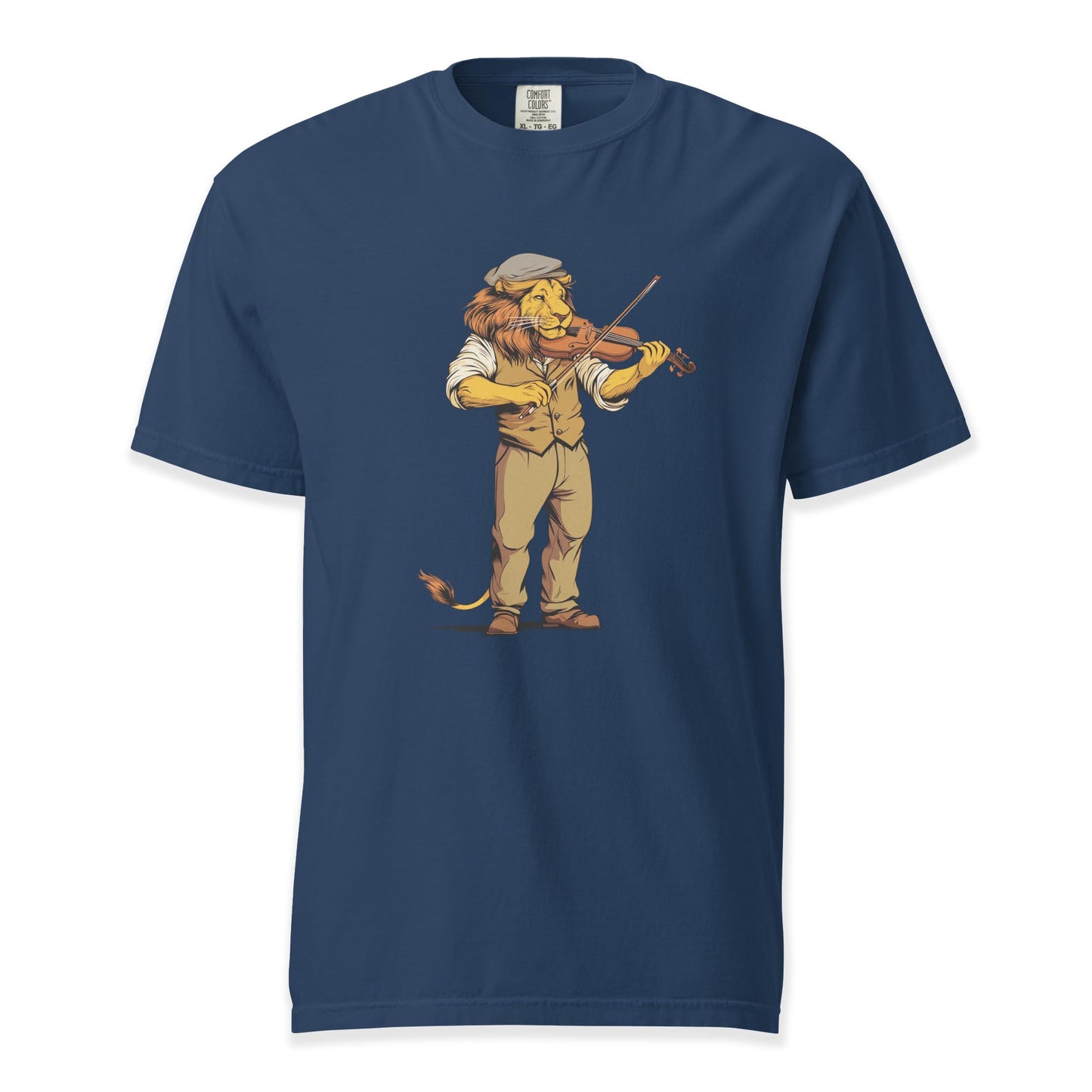 King of the Strings – Vintage Lion Violin | Comfort Colors Premium Music T-Shirt