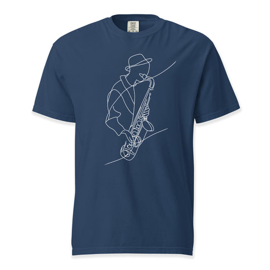 Sax in Motion T-Shirt | Comfort Colors Premium Music T-Shirt