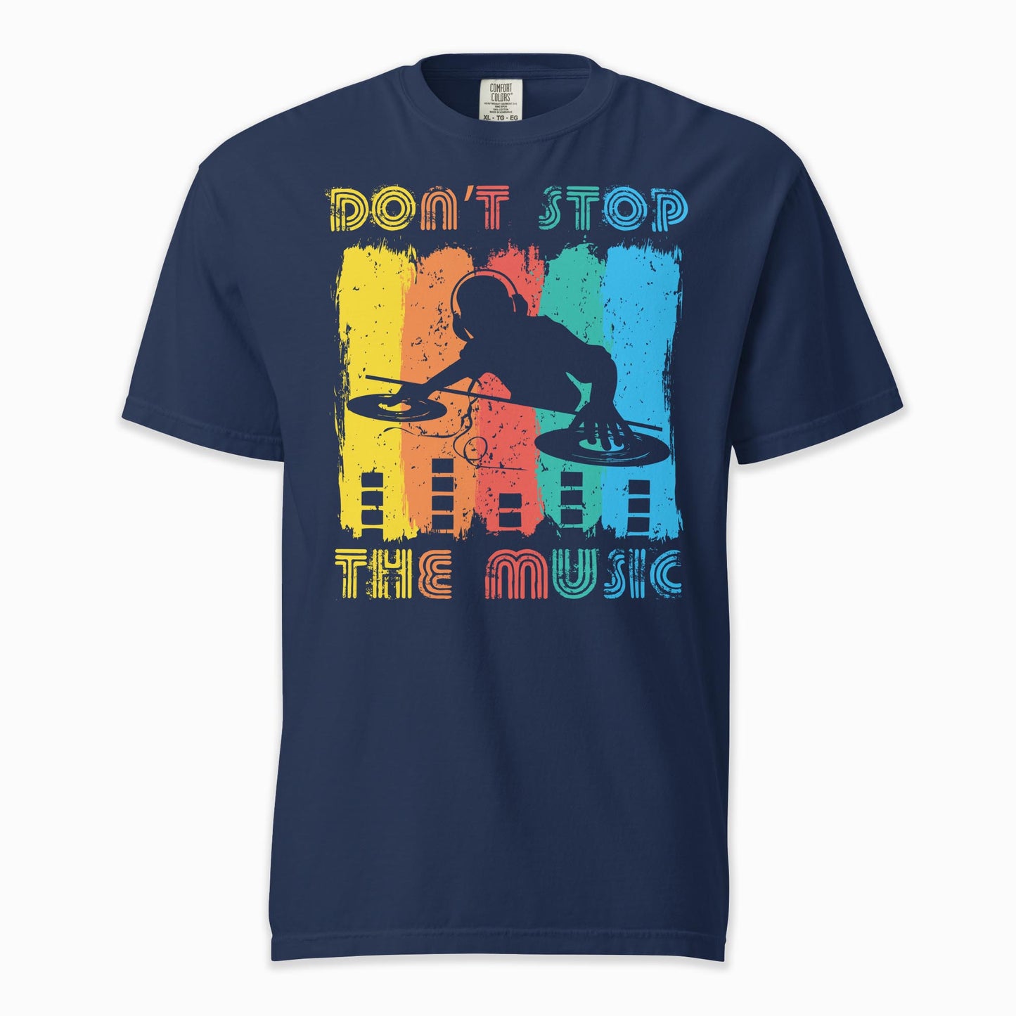 Don’t Stop the Music – Retro DJ Edition | Comfort Colors Premium Music T-Shirt