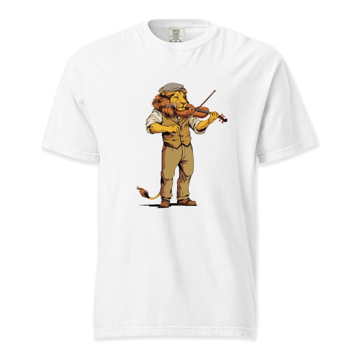 King of the Strings – Vintage Lion Violin | Comfort Colors Premium Music T-Shirt