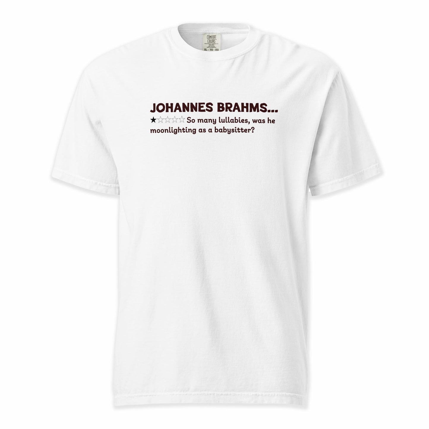 Johannes Brahms – A Playful Classical Review | Comfort Colors Premium Music T-Shirt