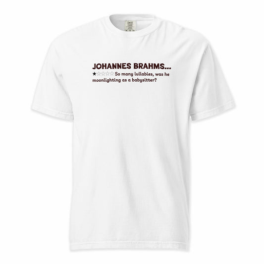 Johannes Brahms – A Playful Classical Review | Comfort Colors Premium Music T-Shirt