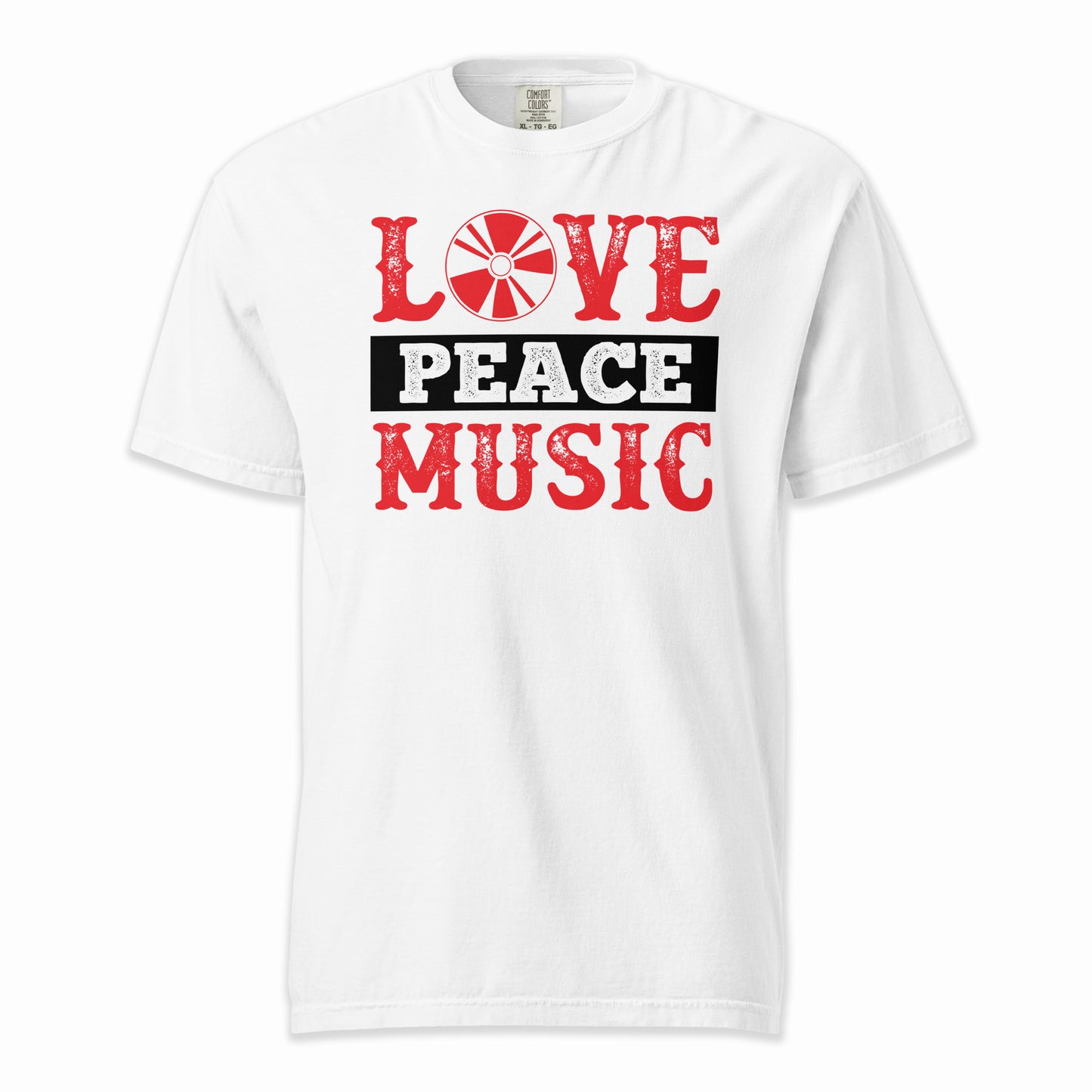 Love Peace Music | Comfort Colors Premium Music T-Shirt